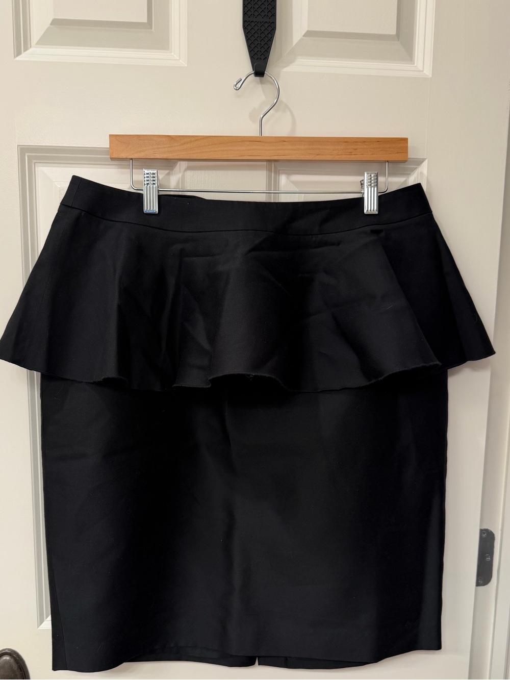 Pink Tartan Black Peplum Pencil Skirt